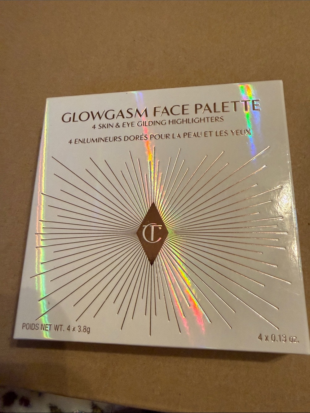 Charlotte Tilbury Glowgasm Face Palette - Gold & Iridescent Highlights